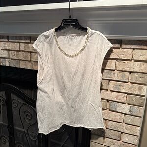 Matilda Jane Good Heart slub knit top, ivory, size Large, EUC